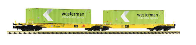Fleischmann 825342 - N - Container-Doppeltragwagen, Clip, Ep. VI